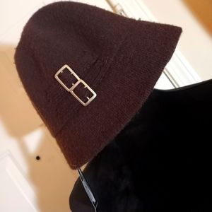 NWT August Buckles Cloche Hat for Women in Brown